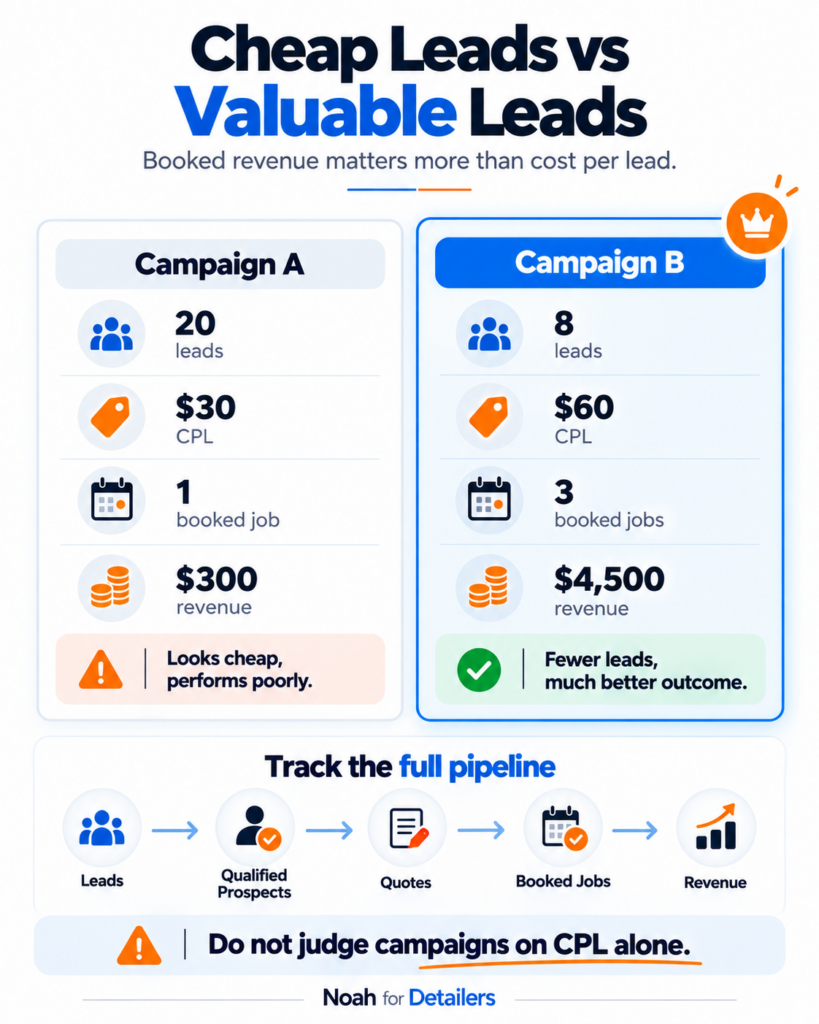 Noah for Detailers Cheap Lead VS Valuable Lead